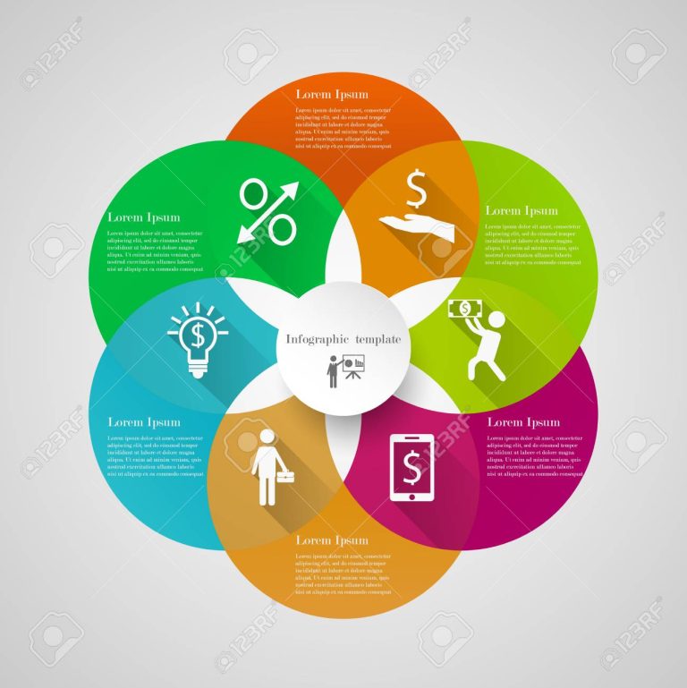 Infographic circle cover template